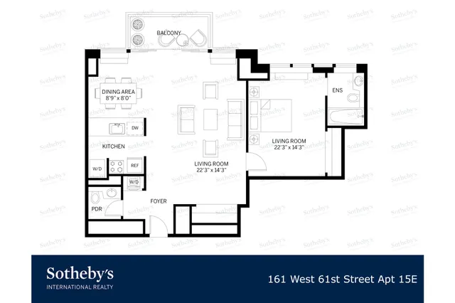 $1,099,000 | 161 West 61st Street, Unit 15E | Upper West Side