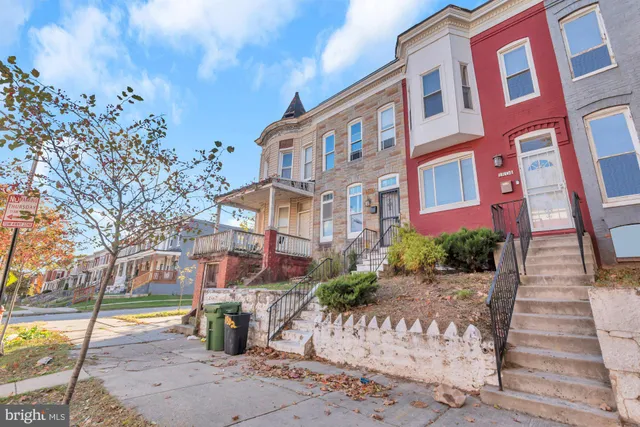 a front view of a building