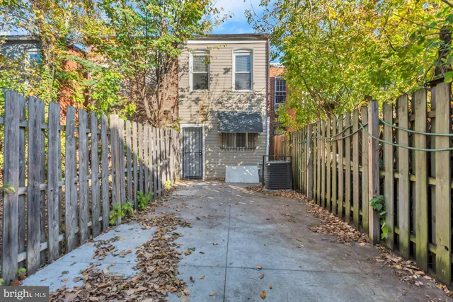 a porch with seating space