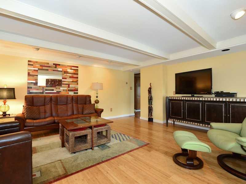 4850 Old Boston Road Whitehall, PA 15227 - Photo 10 of 25 Family Room. The 17 x 16 family room is inviting to all who enter! Easy access to the eat-in-kitchen. Come and relax in this lovely room with stacked moldings, custom beams, hardwood flooring, custom drapes and blinds!