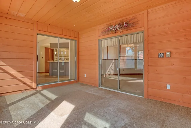 a view of a yard with a slide