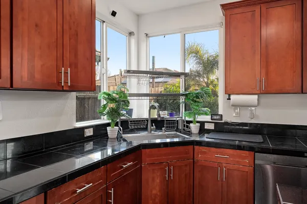 a bedroom with a bed and a closet