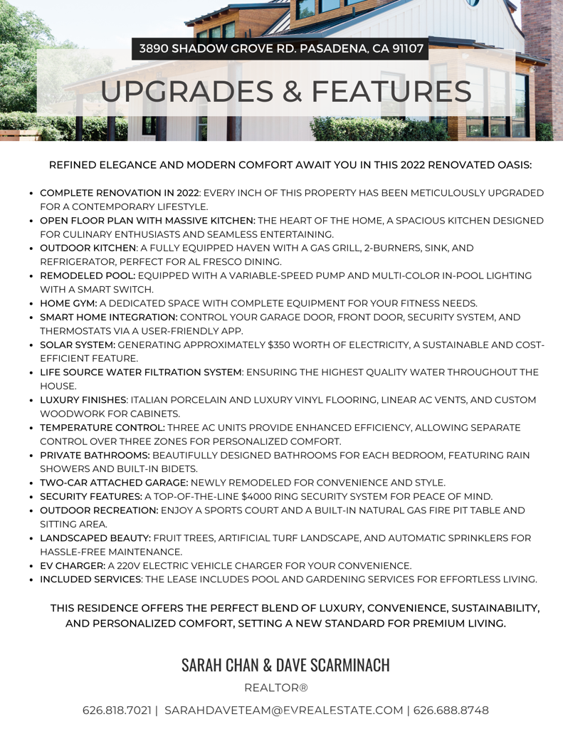Upgrades & Features