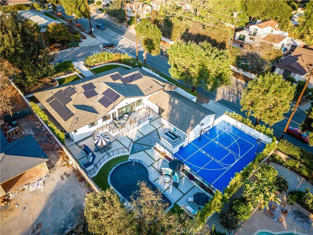 3890 Shadow Grove Road Pasadena, CA 91107 - Photo 60 of 63 an aerial view of a house with a yard