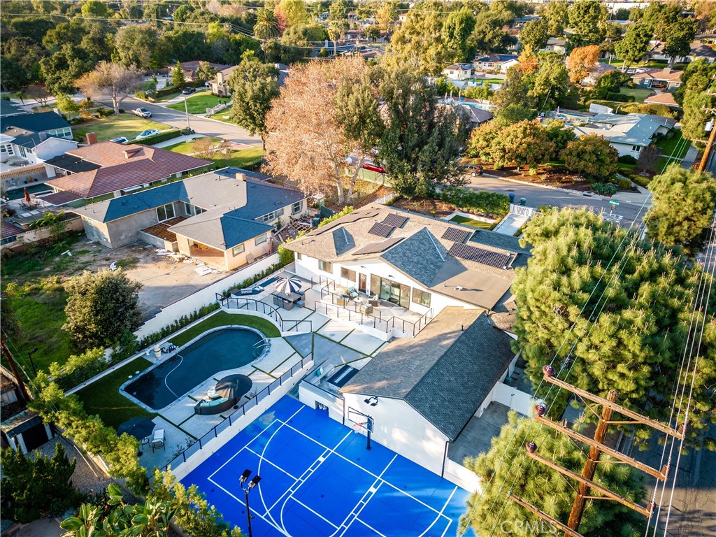 3890 Shadow Grove Road Pasadena, CA 91107 - Photo 61 of 63 an aerial view of residential house with outdoor space and swimming pool
