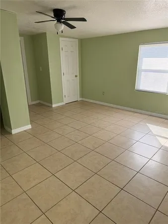 a room with washing machine
