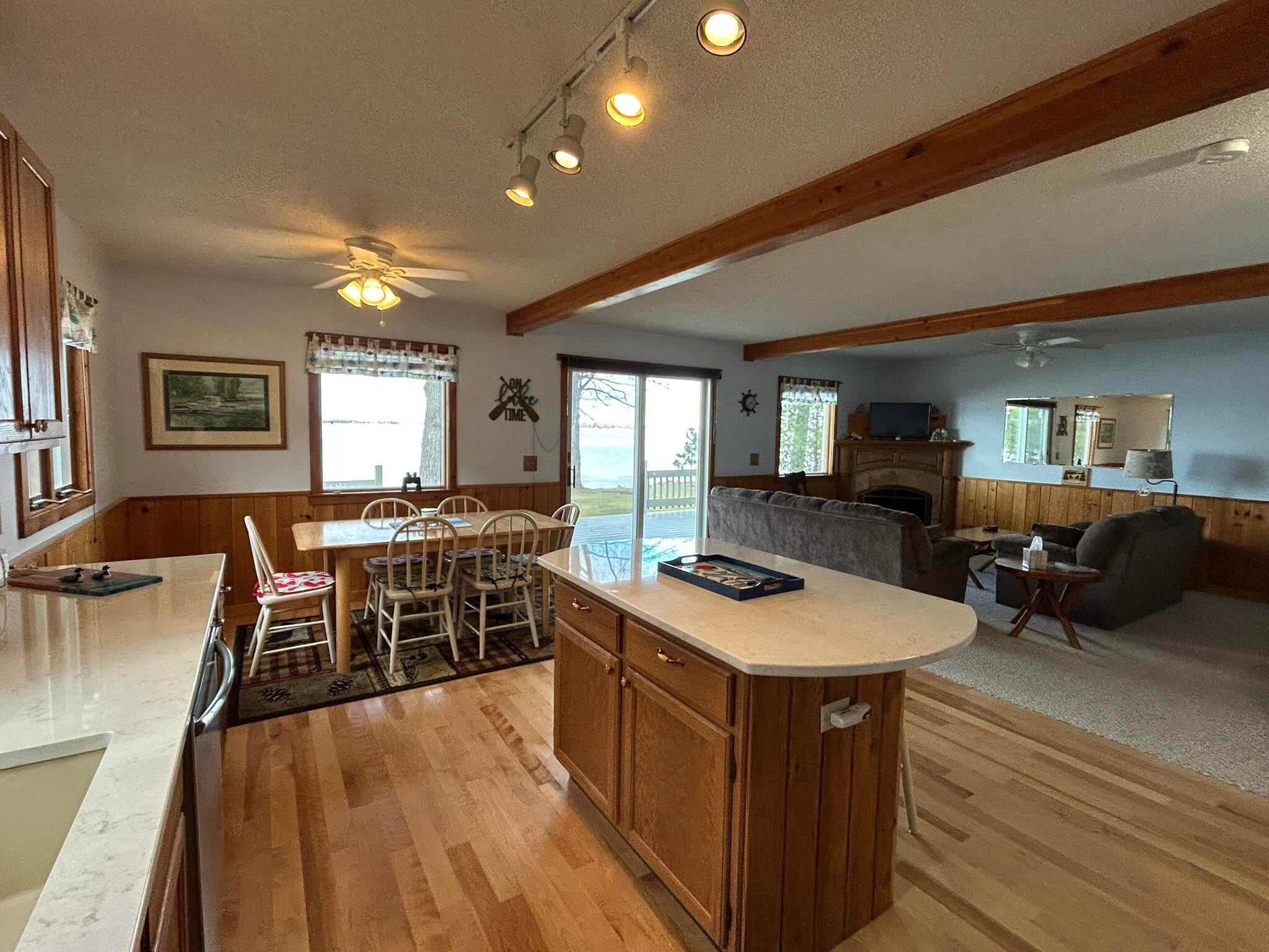 3084 West Old Place Road Moran, MI 49760 - Photo 37 of 61 Open Plan Kitchen Dining Living area 1