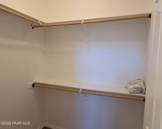 a close view of closet