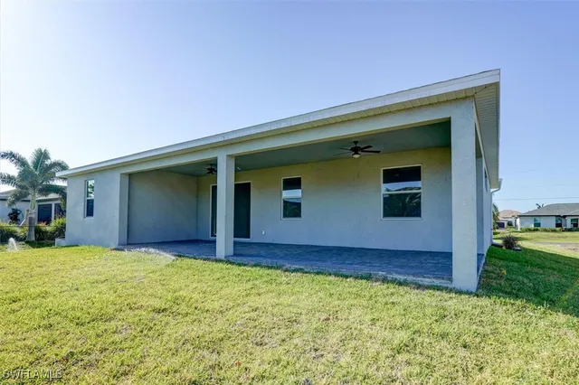 a backyard of a house