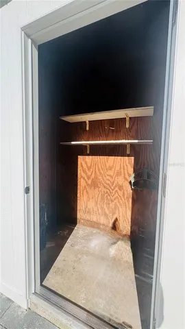 a close view of walk in closet