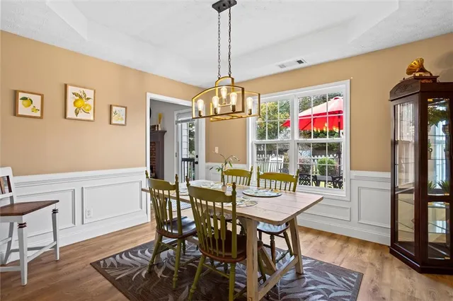 a living room with furniture and a couch