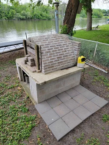 a view of a lake with outdoor space