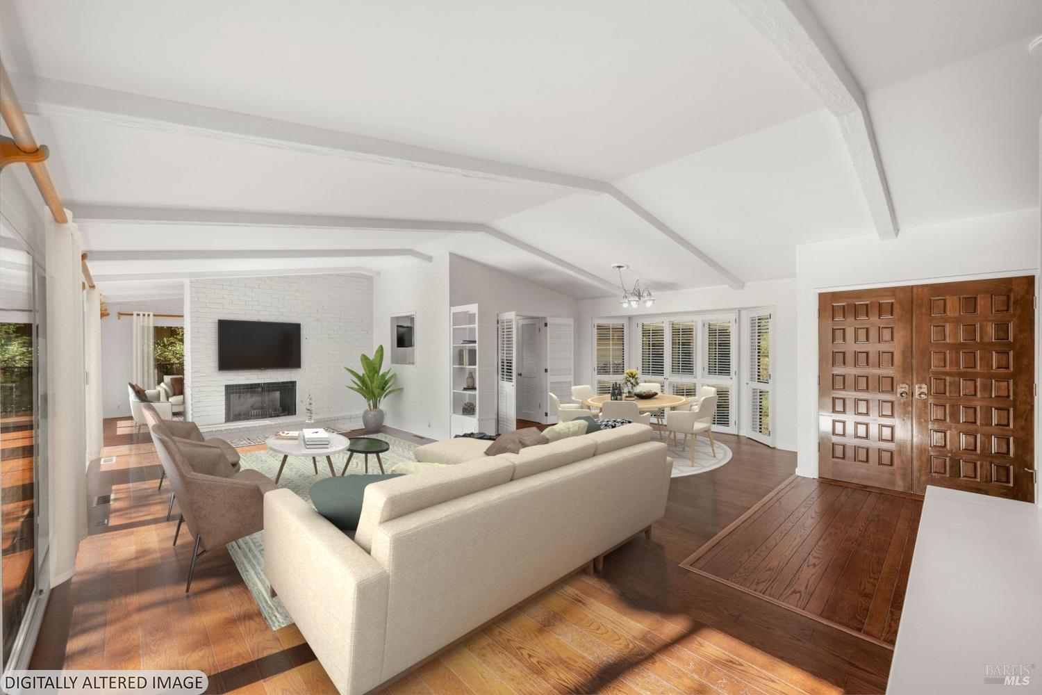 121 Knoll Place St. Helena, CA 94574 - Photo 13 of 54 Virtually staged furniture - Living Room & Dining Room