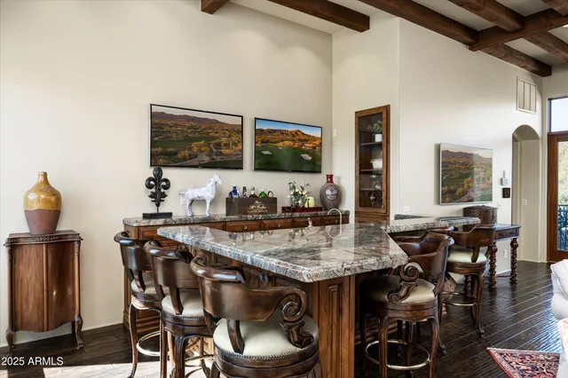 a view of a black building