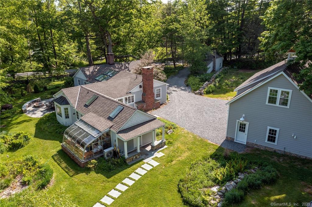 90 Sharon Mountain Road Sharon, CT 06069 - Photo 22 of 23 an aerial view of a house with a big yard