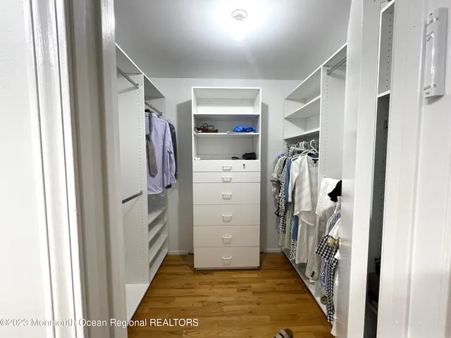 a view of a walk in closet