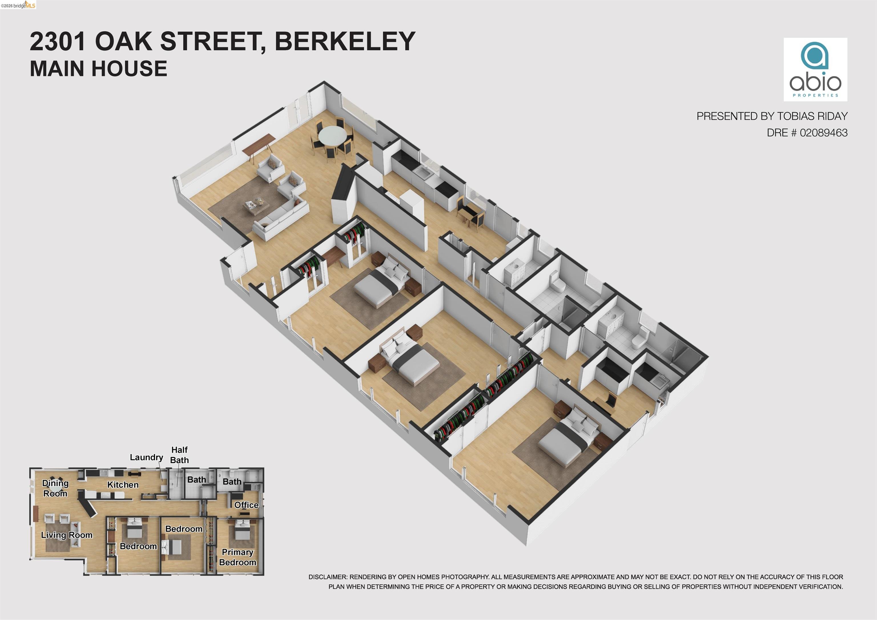 2301 Oak Street Berkeley, CA 94708 - Photo 60 of 61 Floor plan