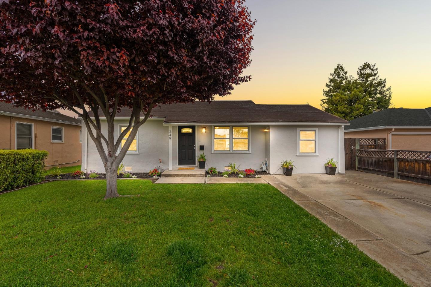 349 North Murphy Avenue Sunnyvale, CA 94085 - Photo 1 of 1 a front view of a house with swimming pool and porch with furniture