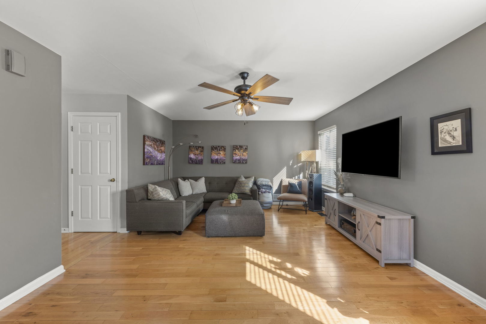 2132 Feldott Lane Naperville, IL 60540 - Photo 13 of 33 a living room with furniture and a flat screen tv