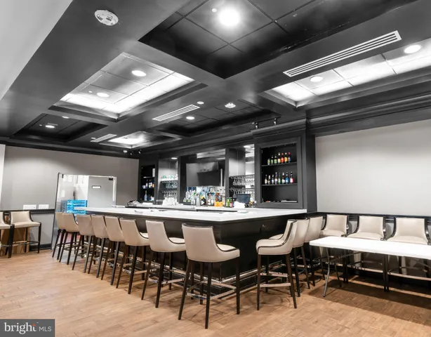 a view of a dining area with furniture