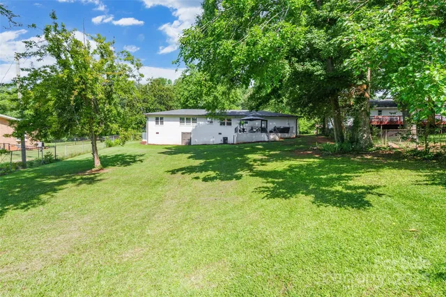 a house view with a garden space