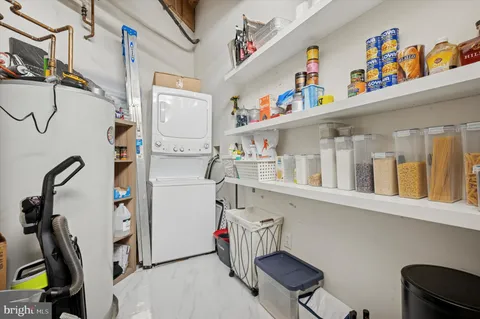 a room with storage and utility