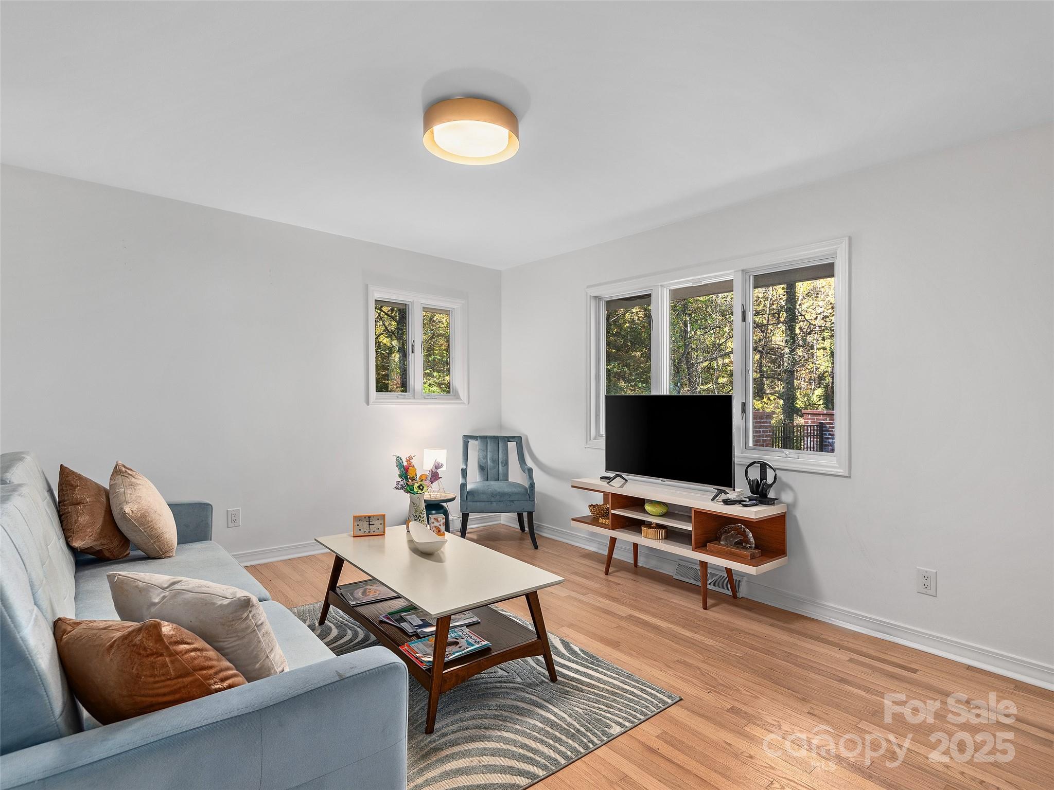 51 Rice Branch Road Asheville, NC 28804 - Photo 22 of 48 a living room with furniture and a flat screen tv