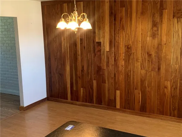 a view of a chandelier