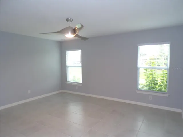 an empty room with a window