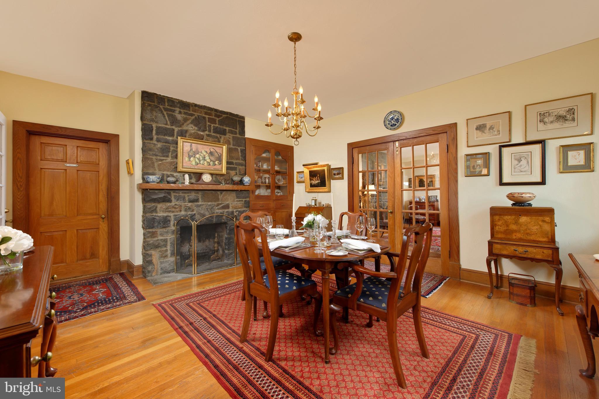 17895 Airmont Road Round Hill, VA 20141 - Photo 12 of 54 Formal dining room has the 2nd stone fireplace