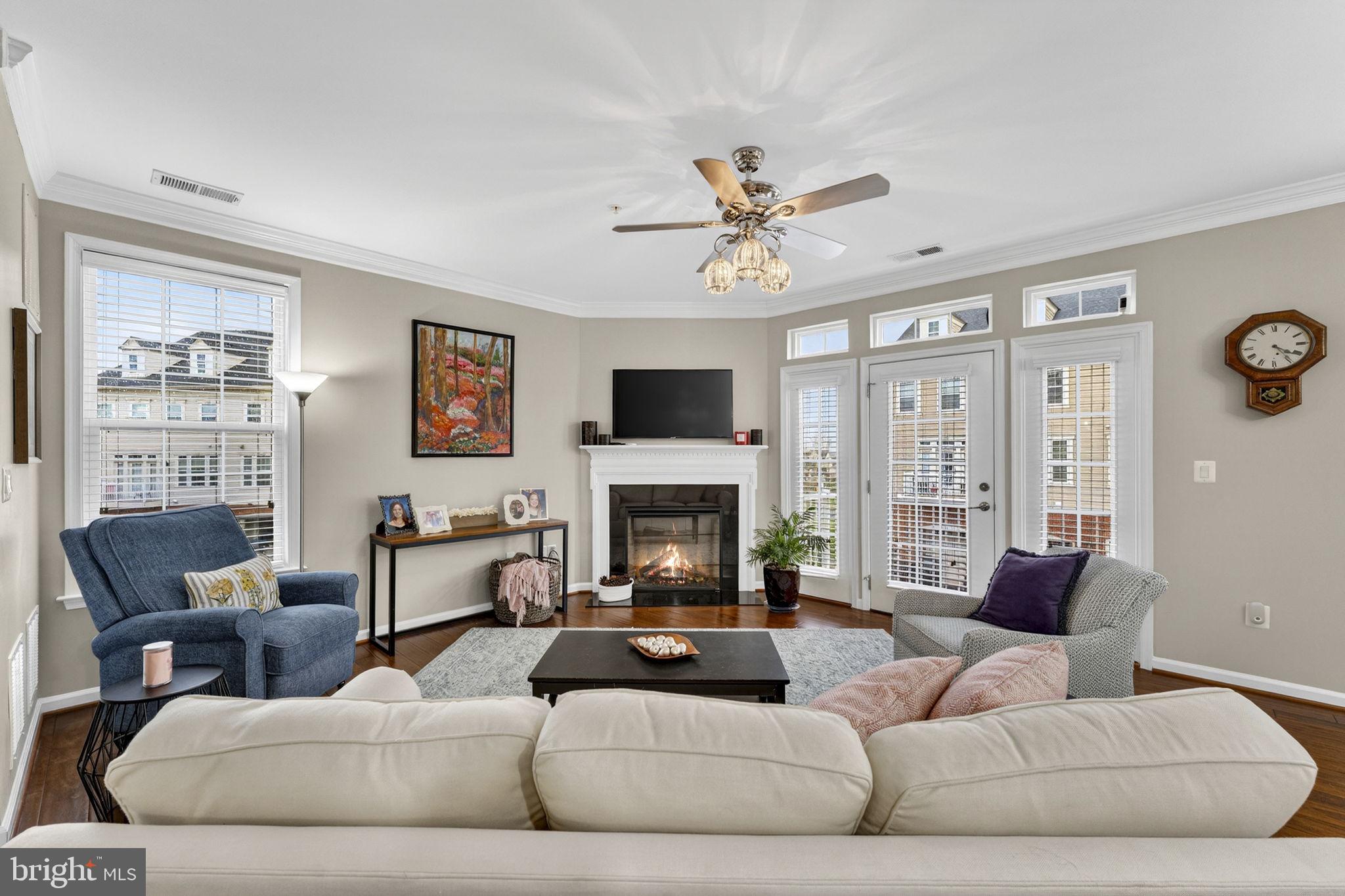 42558 Sunset Ridge Square Ashburn, VA 20148 - Photo 9 of 51 a living room with furniture and a fireplace