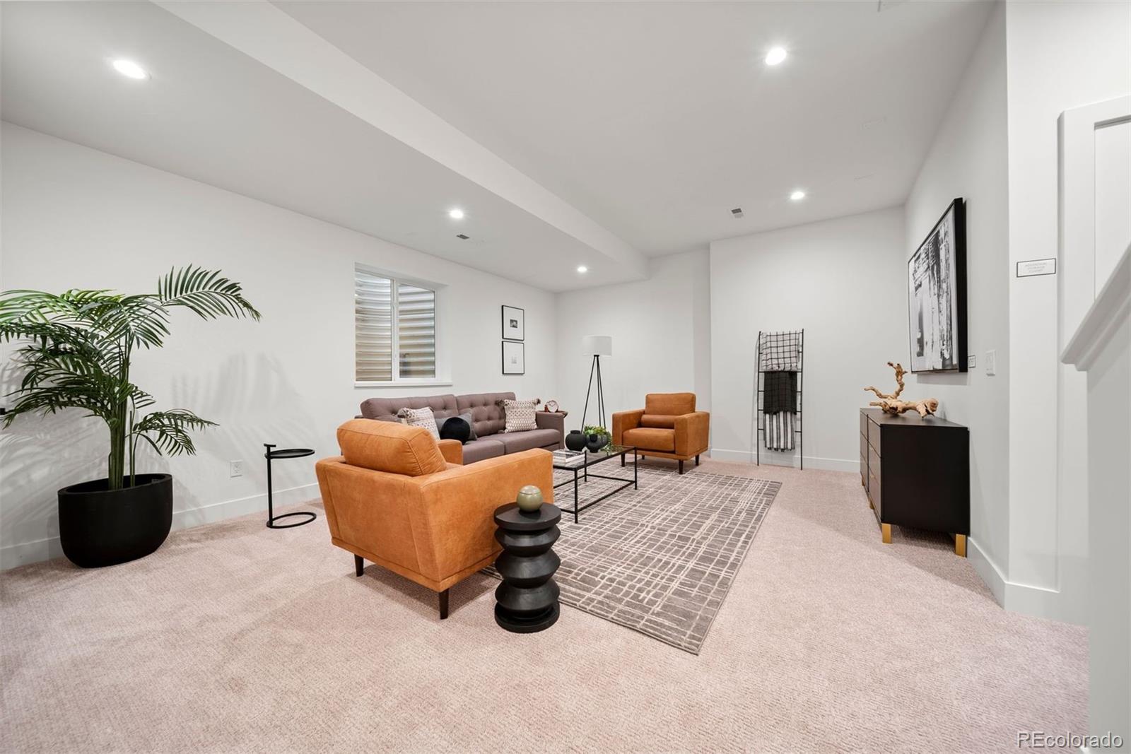 2452 South Cherokee Street Denver, CO 80223 - Photo 29 of 34 a living room with furniture a couch and a potted plant