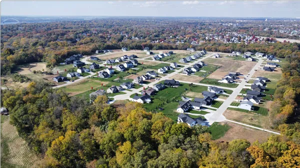 an aerial view of a city