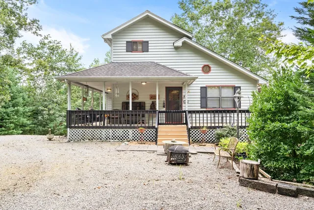 a house view with a seating space