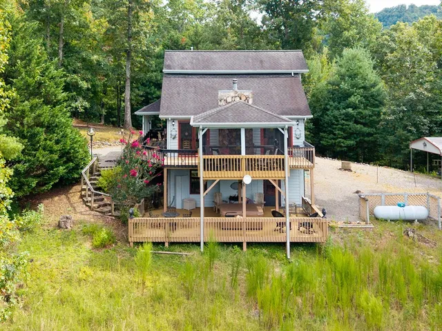 a view of a forest with a street