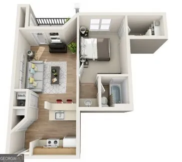 $1,365 | 7150 Peachtree Dunwoody Road, Unit 1029, Atlanta, GA 30328