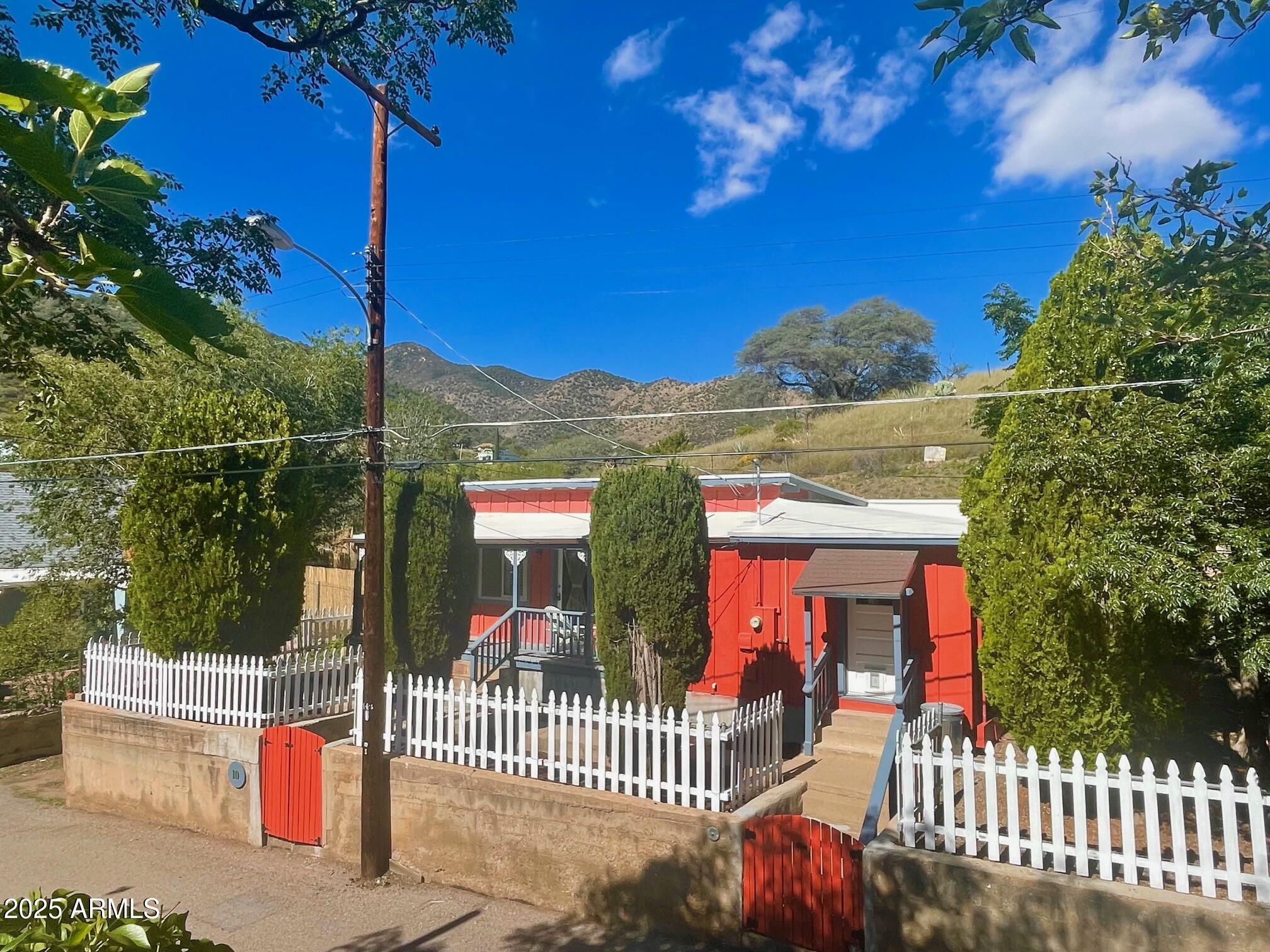 a view of a house with a porch