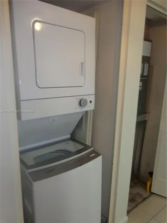 a close view of washer and dryer