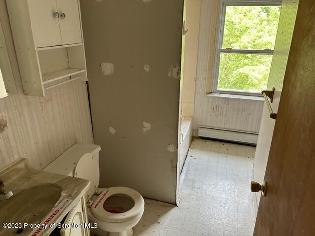 112 Mowry Road Meshoppen, PA 18630 - Photo 12 of 24 a bathroom with a toilet and a sink