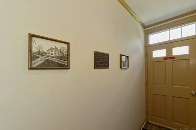 a view of a hallway with a elevator