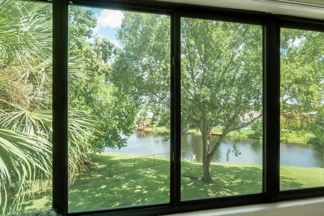 a view of backyard from a window