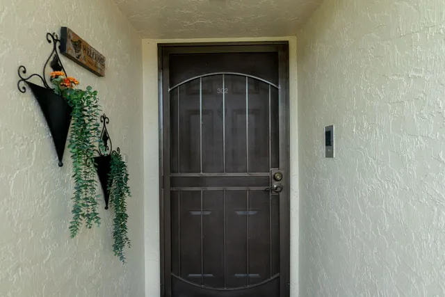 a view of a entryway door of the house