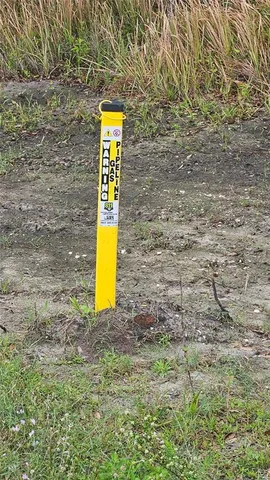 a view of a wooden wall with a building in the background