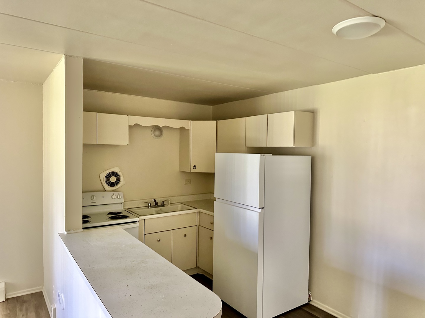 250 North Entrance Avenue, Unit 3A Kankakee, IL 60901 - Photo 3 of 6 a kitchen with a refrigerator and a sink