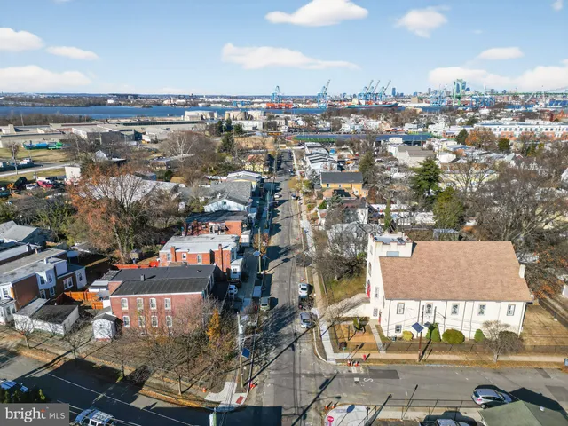 an aerial view of a city