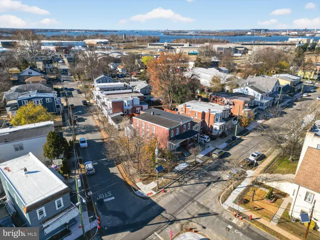 an aerial view of a city