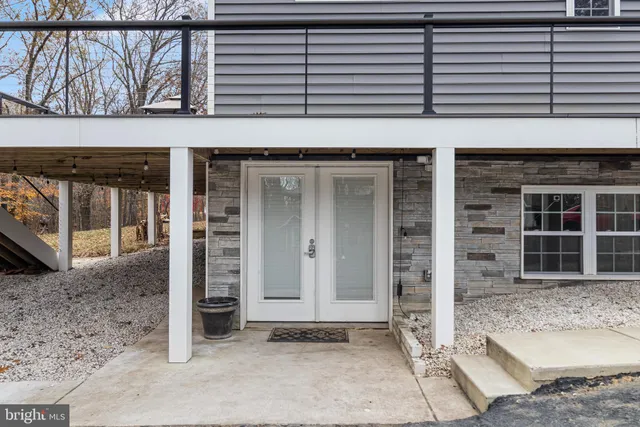 a front view of a building with a entryway