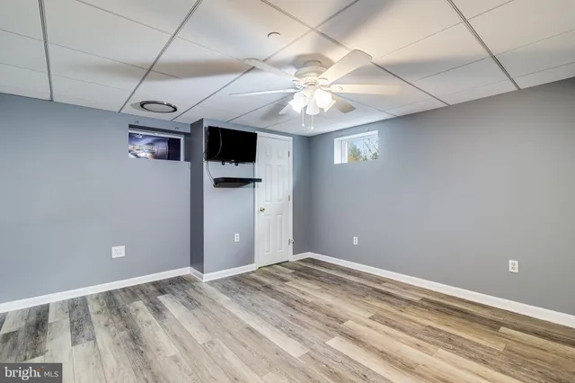 a view of a livingroom with a flat screen tv