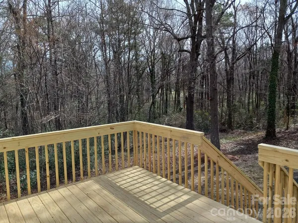 a view of a wooden deck
