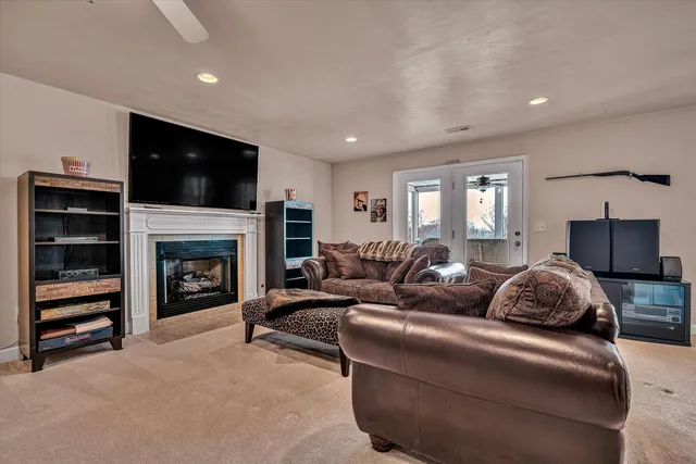 a view of a city with mountain